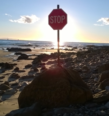 Beach Stop SIgn cropped wide
